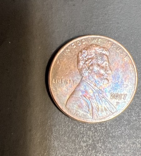 2017 P Lincoln Shield Penny Die Chip/Clash Broad-Struck Error DDO DDR AU Rare BU - Picture 3 of 7