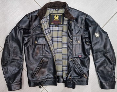 Belstaff Black Leather COUGAR Jacket Size Medium Jacket Jacket M Vintage