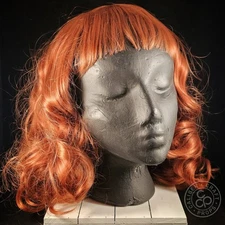 Aunt Gladys Orange Wig - Costume Cosplay Halloween Weapons Ginger Microbangs 