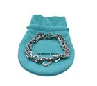 Tiffany & Co. Sterling Silver Vintage Open Heart Chain Link Bracelet