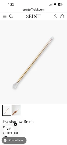 Seint Beauty SMUDGE 2 in 1 GOLD Makeup Brush NEW IN BOX