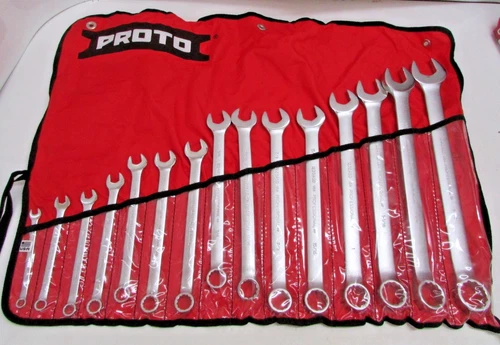 Proto 15pc 5/16”- 1-1/4” Combination Wrench Set 12pt SAE Anti-Slip Design ASD