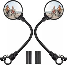 New Bike Handlebar Mirrors 2-Pack Rotatable Adjustable Wide Angle Rear View - US
