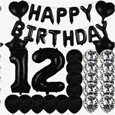 Sweet 12th Birthday Bash Kit with Number 12 Balloons