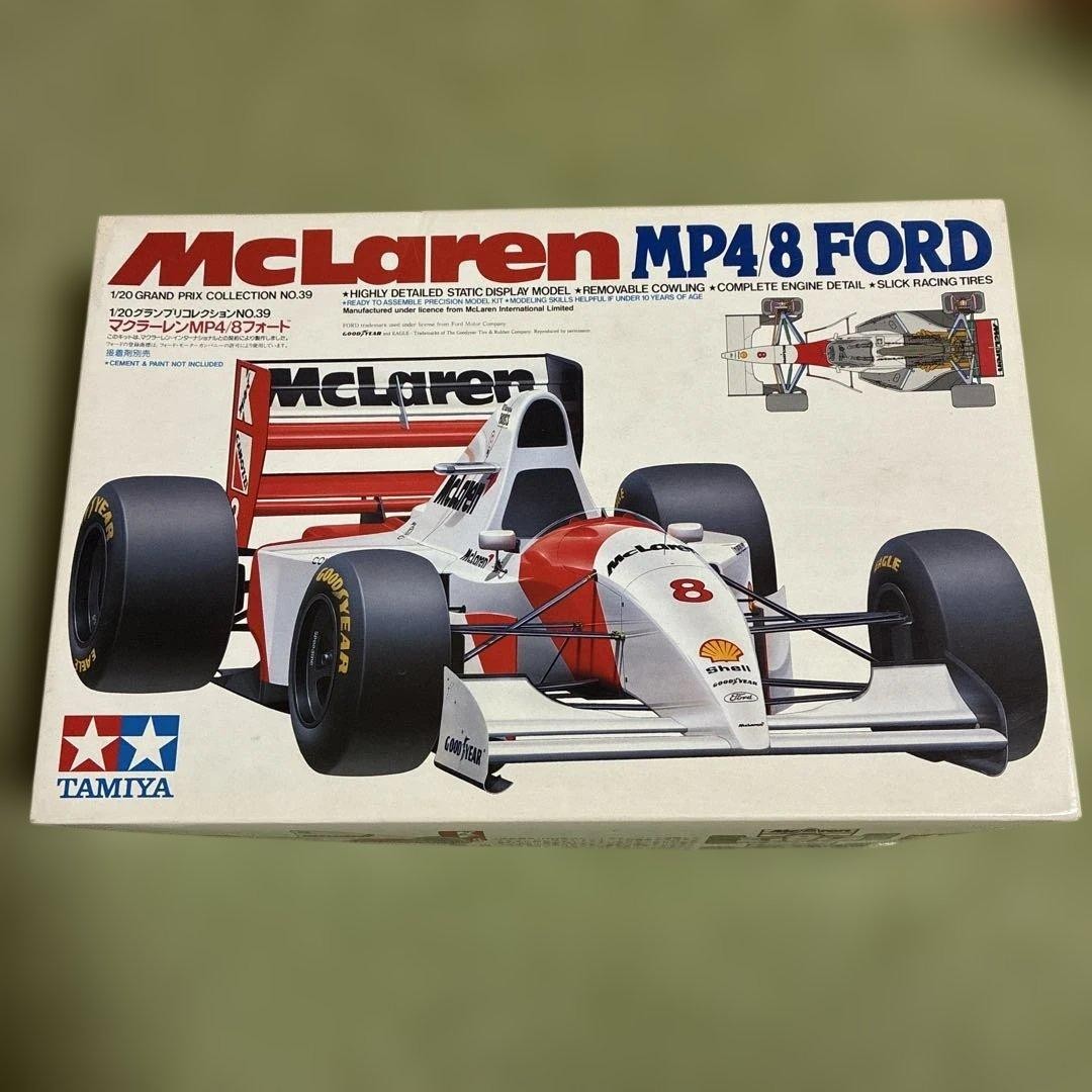 タミヤ1/20 F1マクラーレンMP4/8 ＋ハイテクデカール＋エッチングセット Tamiya 1/20 F1 McLaren MP4/8 + high-tech decal etching set Plastic