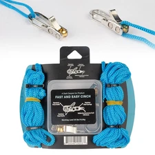 6 Hooks Rope with Roller Tensioner Lock Buckle Tie Down Rope Cargo Tightening CW