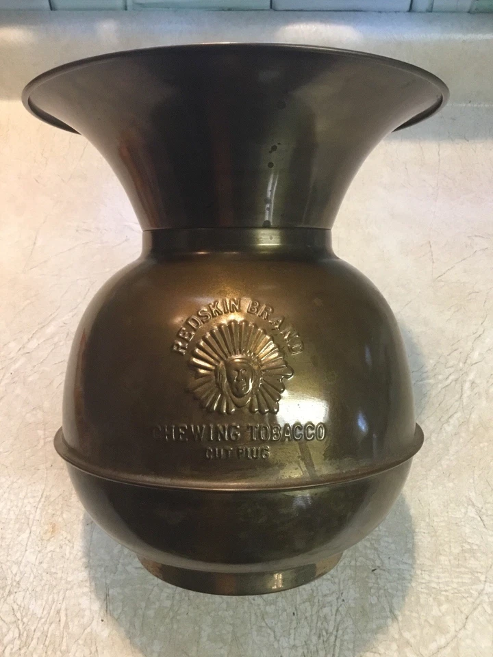 Tabaco de mascar de 10" Cuspidor marca Spittoon de latón de colección Foto 2 de 4