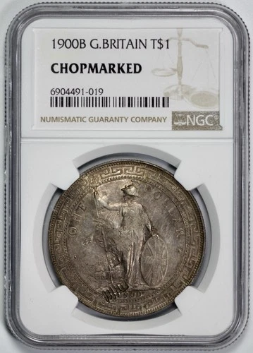 1900 B Great Britain Trade $1 Dollar NGC Chopmarked