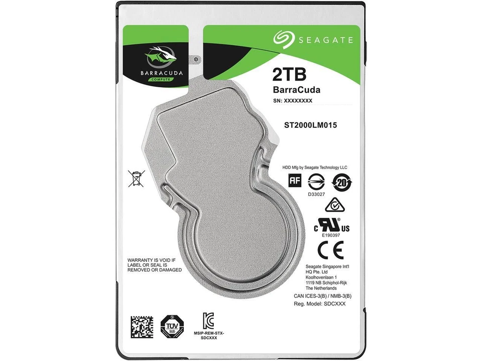 Seagate BarraCuda ST2000LM015 2TB 5400 RPM 128MB Cache SATA 6.0Gb/s 2.5" Laptop - Image 2 of 4