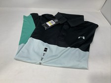 Under Armour UA Golf Playoff Colorblock Black Polo Mens Medium New