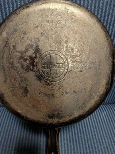 Vintage Griswold No 6 Cast Iron Skillet Block Logo 699 Erie PA. USA