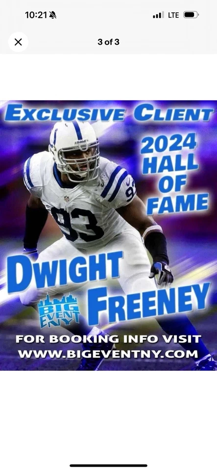 🔥Dwight Freeney Autographed Mini RAV Helmet Signed “HOF ‘24” PSA COA 🔥 - Image 3 of 3