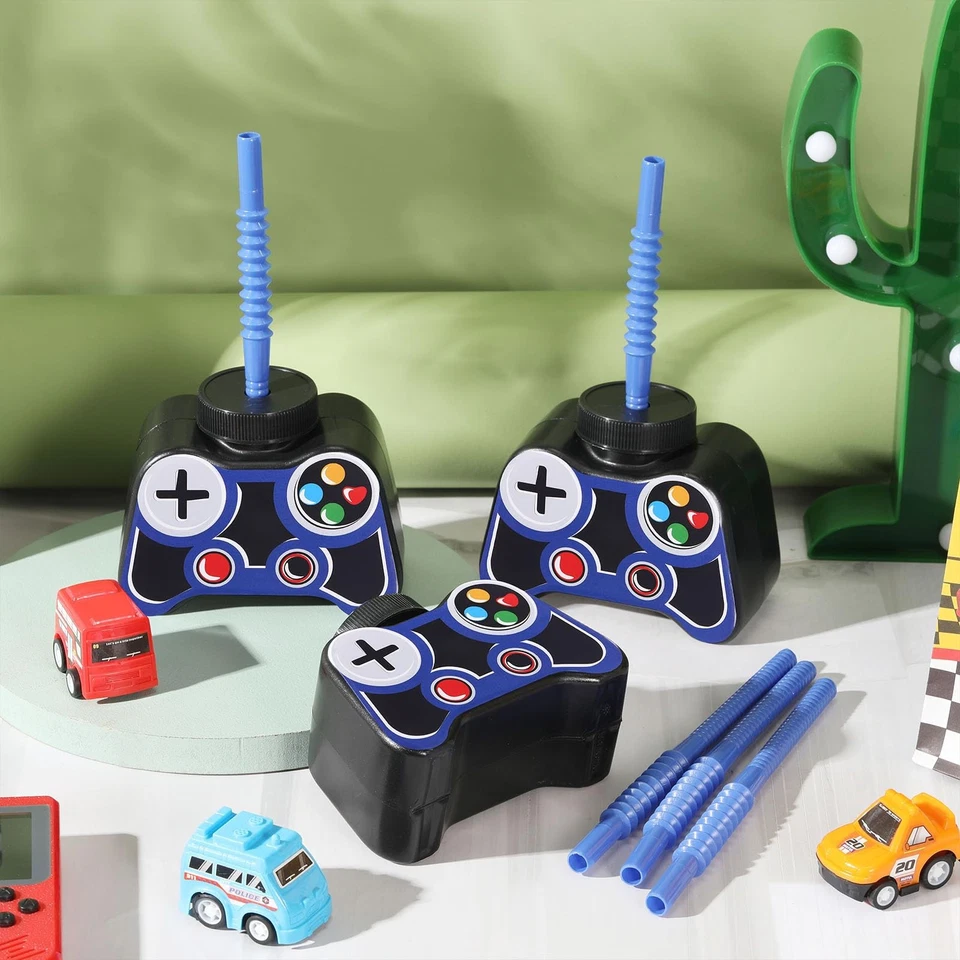 12 Piezas Tazas Plásticas para Videojuegos Fiesta con Pajita y Tapa 10oz Gamer Cumpleaños T... Foto 4 de 4