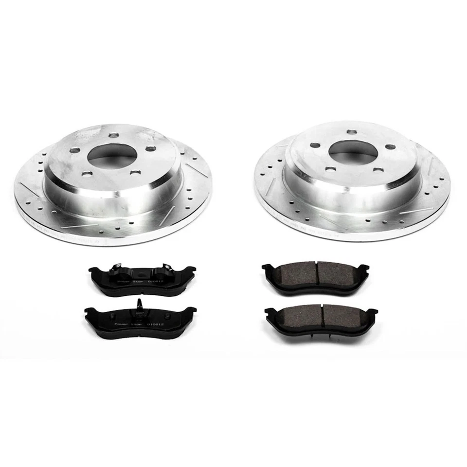 K2984 Powerstop Juego de 2 Ruedas Disco de Freno y Kits de Pastillas Traseras para Grand Marquis Ford Foto 3 de 3