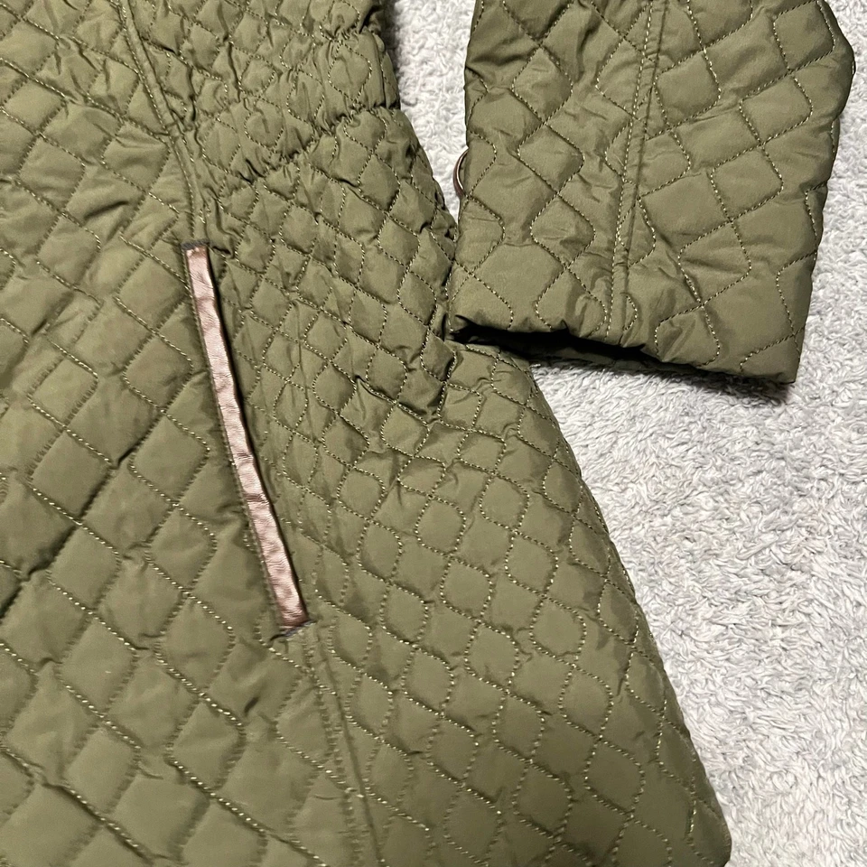 Lands End Jacket Womens XL Petite 18 Primaloft Quilted Puffer Coat Green - Image 2 of 4