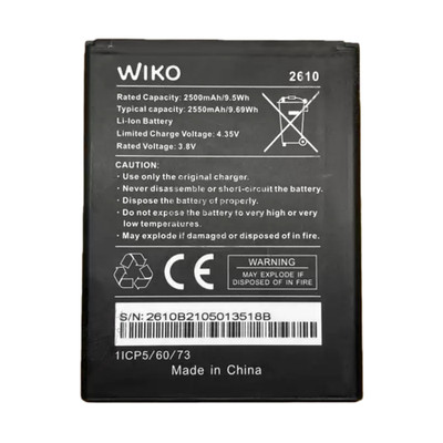 2500/2550mAh Replacement Battery for 2610 Wiko JERRY 2/JERRY 3 Mobile Phone NEW