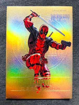 2023 Fleer Ultra Marvel Wolverine #M-12 Deadpool Medallions Card Gold /200 Rare