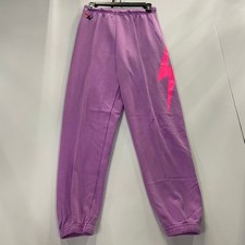 AVIATOR NATION Bolt Sweatpants Women's Size M Neon Purple/Pink