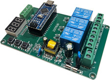 3 Way AC Light Chaser Controller Board, 110  240VAC, 99 Built-In Modes, up to 999