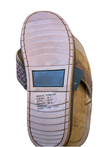 George Men's Size 8 Brown Faux Leather Flip Flop Thong Sandals(NEW) - Picture 4 of 4