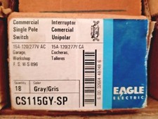 Eagle CS115GY-SP Single Pole Switch, Gray, Bo...