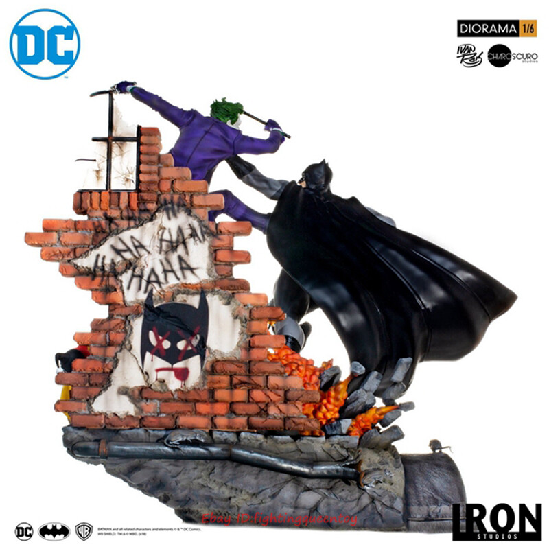 Iron Studios 1/6 Batman vs Joker Battle Scene Model Resin Statue