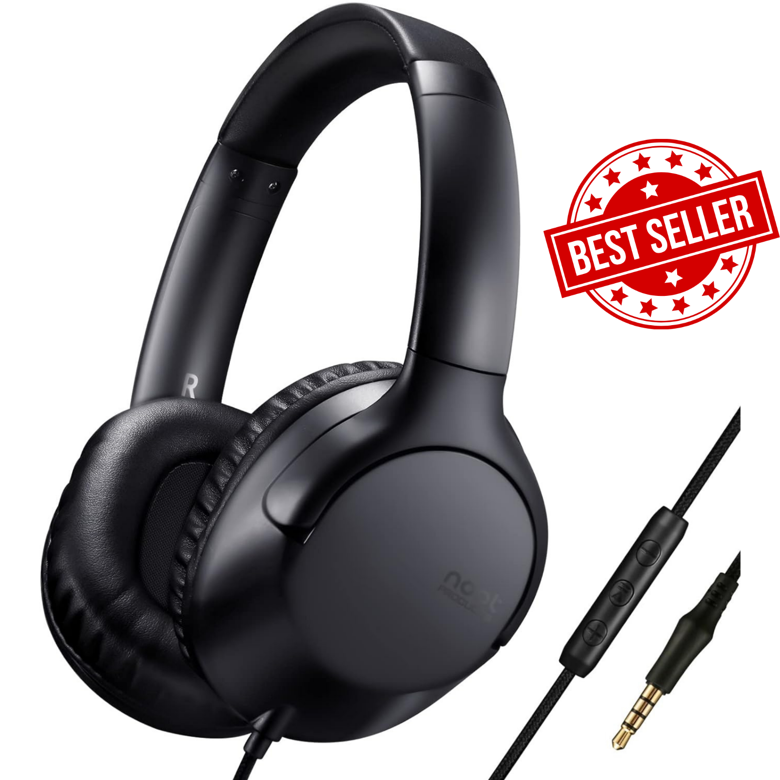 A319 over Ear Wired Headphones with Volume Control, Microphone, Adjustable Headb