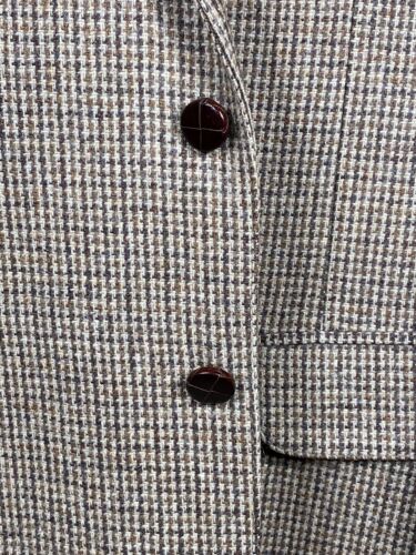 Levis Tweed Hahnentritt Blazer Herren 42 L Einreiher Braun Gefüttert Vintage - Bild 4 von 7
