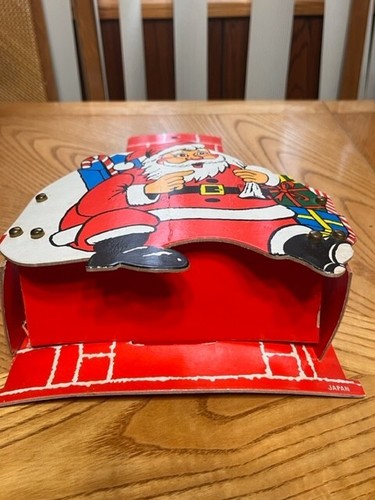 1950'S-60'S VINTAGE CHRISTMAS CARD BOX DISPLAY SANTA AND CHIMNEY CHRISTMAS DECOR - Picture 13 of 16