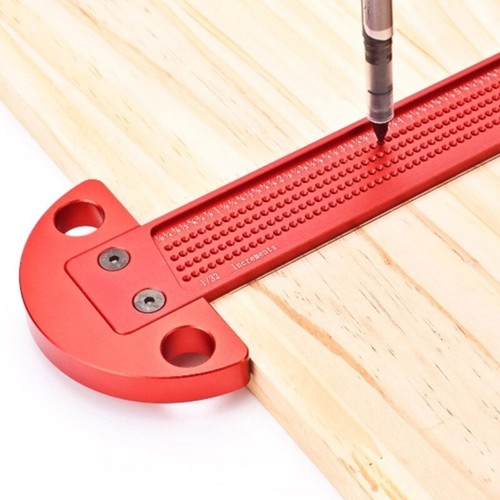 Woodworking Scriber T-Shaped Marking T Ruler Aluminum Hole Positioning Gauges - Picture 5 of 8