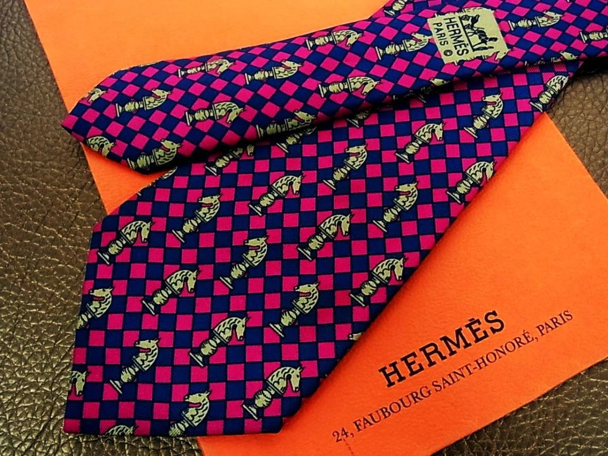 HERMÈS Cravatta uomo HERMES Francia vera seta cravatta abito classico lusso multicolore T96
