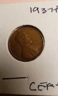 1937 P LINCOLN WHEAT PENNY CENT CHOICE EXTREMELY FINE CONDITION
