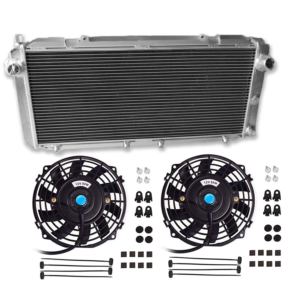Aluminum Radiator & Fans For 1990-1997 Toyota MR2 Turbo SW20 3SGTE 2.0L ...