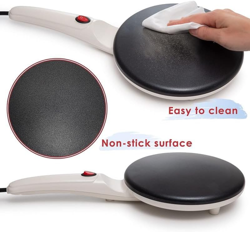 Electric Crepe Maker 8 Inch, Pan Apo Portable Crepe Maker & Hot Plate Cooktop On - Picture 2 of 12