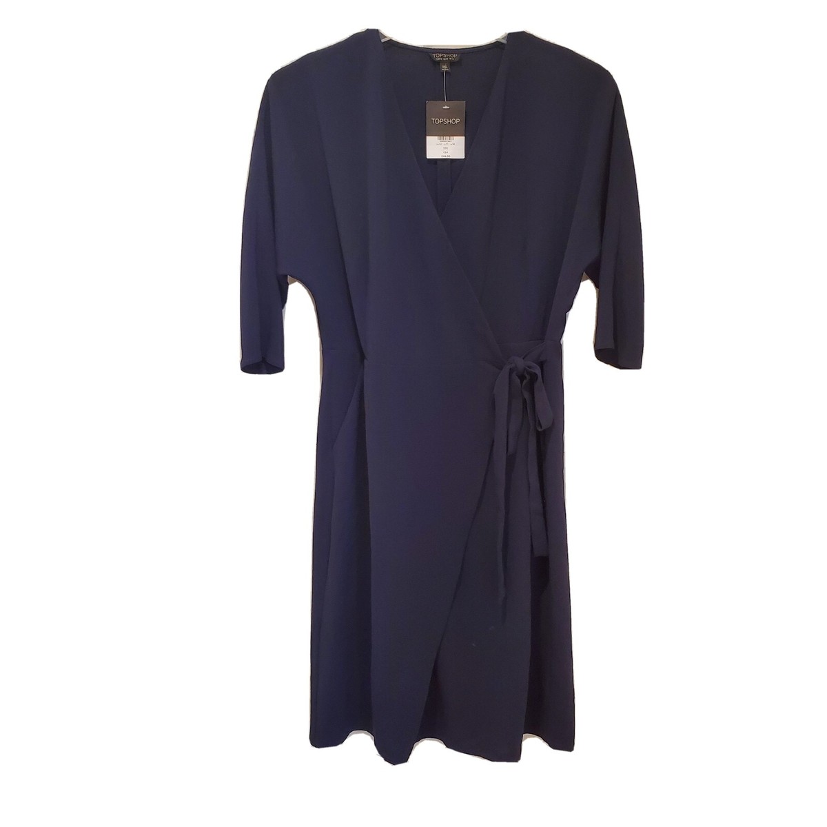 topshop wrap midi dress Topshop + Crepe Ruffle Midi Wrap Dress