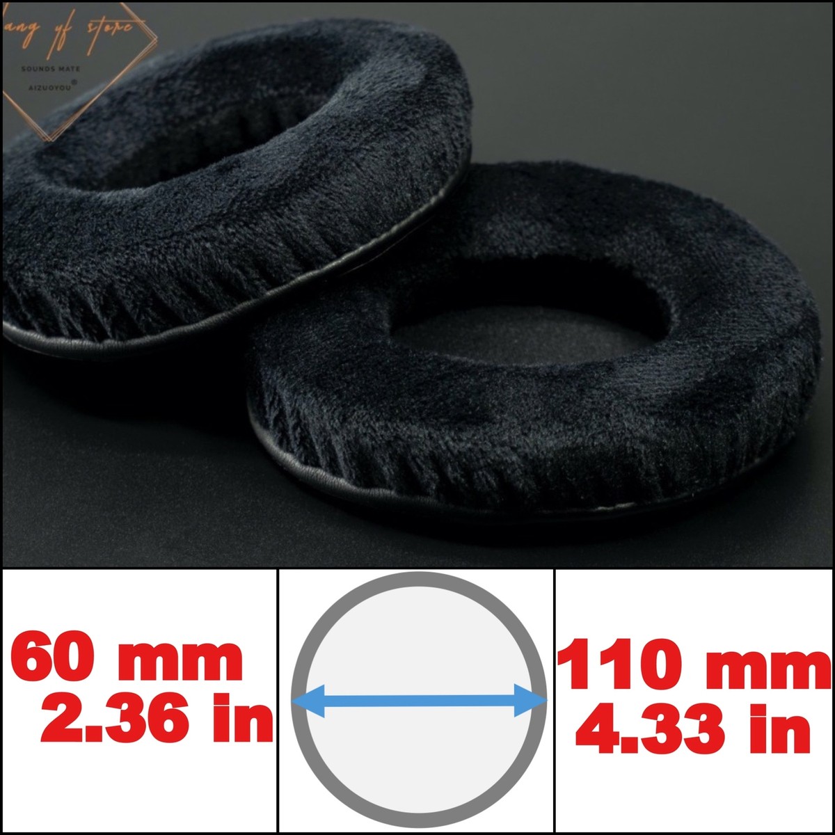 Thick Velour Velvet Ear Pads Cushion For Beyerdynamic AKG Sony