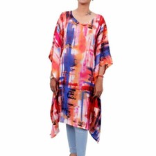 Multi color satin georgette kaftan