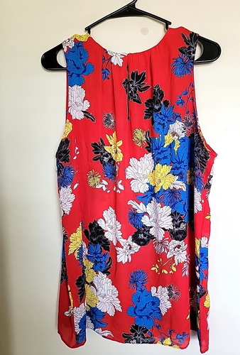 Violet + Claire Tanktop Bluse rot geblümt Gr. XL bunt NEU - Bild 3 von 3