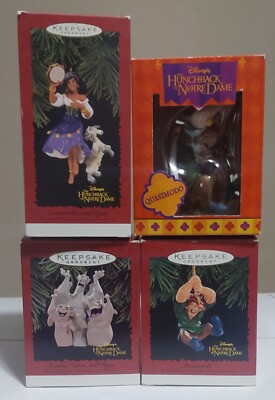 Disney Hunchback of Notre Dame Grolier Hallmark LOT (4) Quasimodo Esmeralda