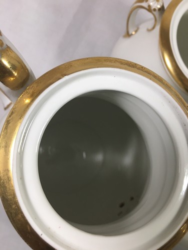 Antique Haviland H & Co France Old Paris Porcelain-style 3 PIECE TEA SET - Picture 8 of 11
