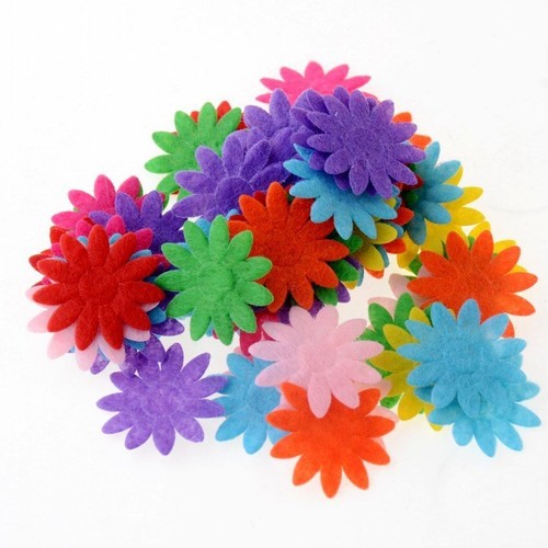 100Pcs Mixed Shapes Felt Patches DIY Garment Applique Craft Decoration Accessory - Picture 11 of 38