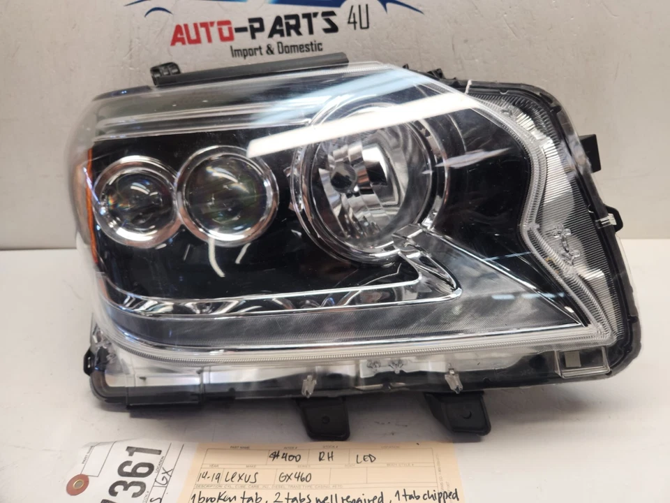 Faro LED pasajero derecho OEM AX17361 2014 2015 2018 2019 LEXUS GX460 GX 460 Foto 4 de 4
