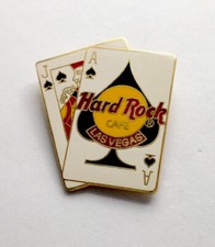 LAS VEGAS ๐ธ Hard Rock CAFE PIN 1999 Blackjack Cards Aces Jacks Casino Gambling