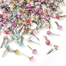 100pcs Paper Fasteners Metal Brads Mini Brads Fasteners Mini Pastel Brads 18 ...