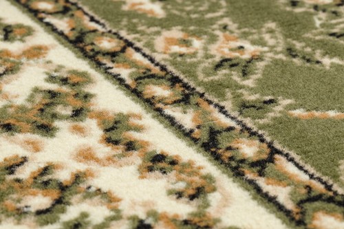 Modern Hall Carpet Runner BCF "MORAD" Klasyk flowers classic GREEN 60-150 cm - Picture 11 of 12