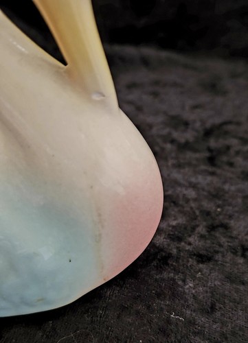 MCM 1950s Ceramic Pastel Blue Pink Swan Planter Nursery Decor Fantasy Vintage - Picture 7 of 8