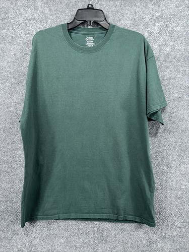 T-shirt Port & Company uomo taglia XL verde grafica manica corta protezione teschio - Foto 2 di 5