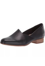Brand New CLARKS Women's 6 Juliet Palm Black Leather Slip On Shoes New In Box 
