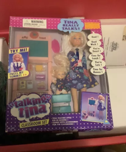 VINTAGE Barbie TALKING TINA DOLL CLASSROOM SET TOYMAX