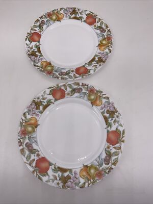 2 x Arcopal France EVE Muster - 8'' Salatteller - Vintage Milchglas